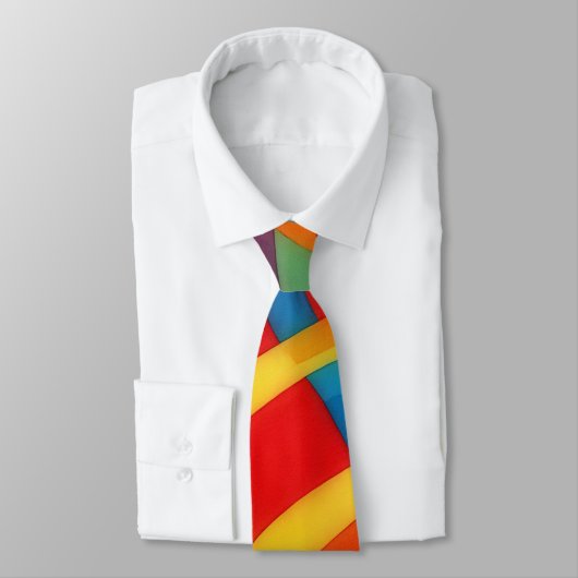Colorful and Bright Abstract Art Tie ネクタイ (タイ)