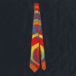 Colorful and Bright Abstract Art Tie ネクタイ<br><div class="desc">This fun tie has my original graphic artwork - featuring my digital abstract painting and in an illustrated artsy style. The main color tones are red, blue, yellow and other bright hues. This tie is printed on front and back for a cohesive appearance. It would make a great gift for...</div>