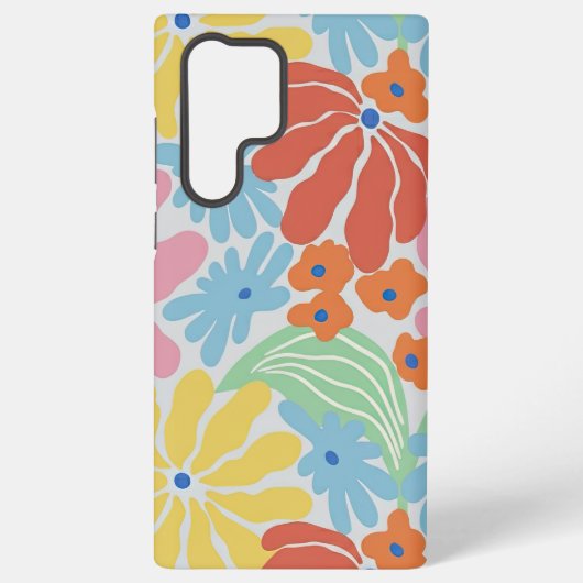 Colorful and Bright Abstract Floral Samsung Galaxyケース (裏面)