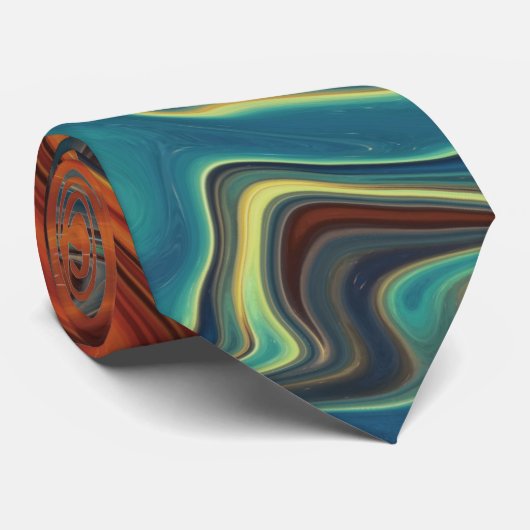 Colorful And Cool Swirls Pattern Design ネクタイ (ロール)
