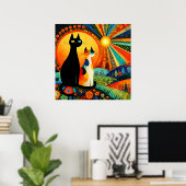 Colorful and Fun, Two Cats, ポスター (ホームオフィス)
