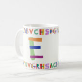 Colorful and Playful Alphabet Design コーヒーマグカップ (正面左)