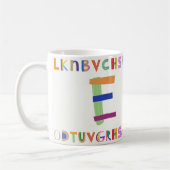 Colorful and Playful Alphabet Design コーヒーマグカップ (左)