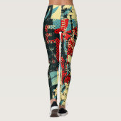 Colorful and Trendy Abstract Pattern Leggings レギンス (裏面)