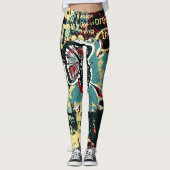Colorful and Trendy Abstract Pattern Leggings レギンス (正面)