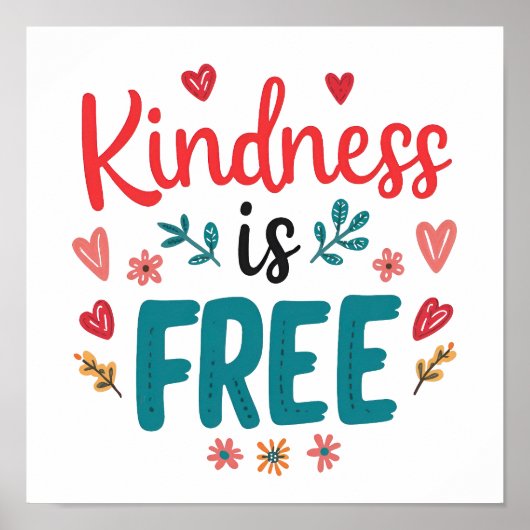 Colorful and Uplifting Kindness Slogan ポスター (正面)