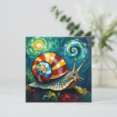 Colorful and Vibrant Impasto Snail Blank カード (スタンド正面)