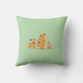 Colorful Animal Print Throw Pillow クッション (裏面)