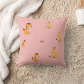 Colorful Animal Print Throw Pillow クッション (ブランケット)