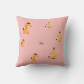 Colorful Animal Print Throw Pillow クッション (裏面)