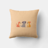 Colorful Animal Print Throw Pillow クッション (裏面)