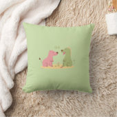 Colorful Animal Print Throw Pillow クッション (ブランケット)