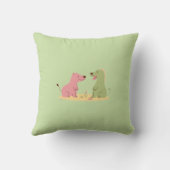 Colorful Animal Print Throw Pillow クッション (裏面)