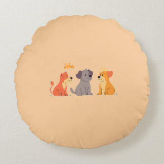 Colorful Animal Print Throw Pillow ラウンドクッション