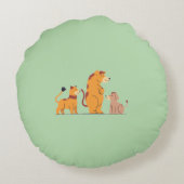 Colorful Animal Print Throw Pillow ラウンドクッション (裏面)