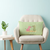 Colorful Animal Print Throw Pillow ランバークッション (椅子)