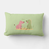 Colorful Animal Print Throw Pillow ランバークッション (正面)
