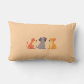 Colorful Animal Print Throw Pillow ランバークッション (裏面)