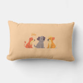Colorful Animal Print Throw Pillow ランバークッション (正面)