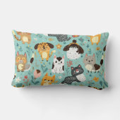 Colorful Animal Print Throw Pillow Case ランバークッション (裏面)