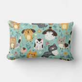 Colorful Animal Print Throw Pillow Case ランバークッション (正面)