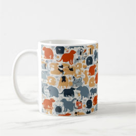 "Colorful Animal Silhouette Pattern Mug コーヒーマグカップ