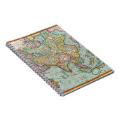 Colorful Antique Asia Map Notebook ノートブック (右側)