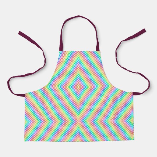 Colorful apron with a vibrant geometric pattern  エプロン (正面)