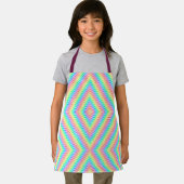 Colorful apron with a vibrant geometric pattern  エプロン (インサイチュ)