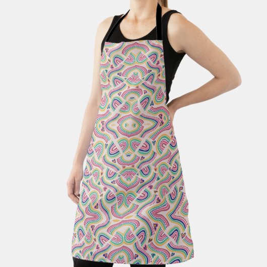Colorful apron with intricate, swirling patterns  エプロン (インサイチュ)