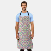 Colorful apron with intricate, swirling patterns  エプロン (着用した状態)