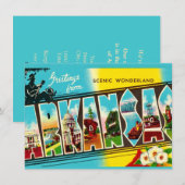 Colorful Arkansas Greeting Moving Announcement シーズンカード (正面/裏面)