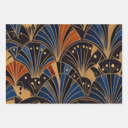 Colorful Art Deco ラッピングペーパーシート (正面)