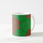 Colorful Art Nouveau Pattern  コーヒーマグカップ (正面右)
