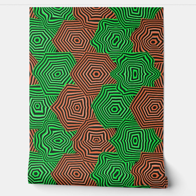 Colorful Art Nouveau Wallpaper 壁紙 (ほどく)