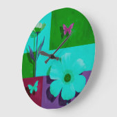 Colorful Art Round Wall Art ラージ壁時計 (傾斜)