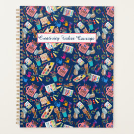 Colorful Art Supplies Creative pattern for Artists プランナー手帳
