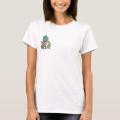 Colorful Artistic Chameleon Painter Cartoon Tシャツ (正面)