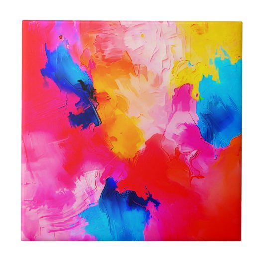 colorful  artistic patches  タイル (正面)