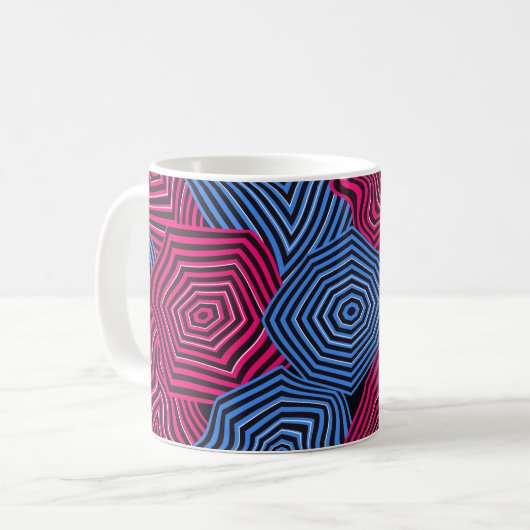 Colorful artNouveau pattern  コーヒーマグカップ (正面左)