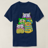 Colorful Artsy Collection of Doodle Cats  Tシャツ (デザイン正面)