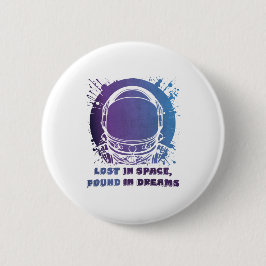 Colorful Astronaut Button – Bold Space Style 缶バッジ