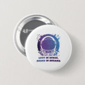 Colorful Astronaut Button – Bold Space Style 缶バッジ (正面&裏面)