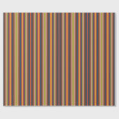 Colorful Autumn And Winter Colored Stripes Pattern ラッピングペーパー (フラット)