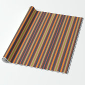 Colorful Autumn And Winter Colored Stripes Pattern ラッピングペーパー (アンロールド)
