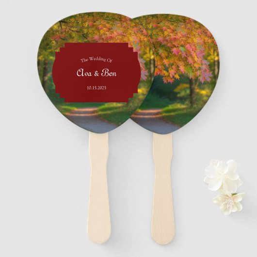 Colorful Autumn Day Wedding ハンドファン (正面&裏面)