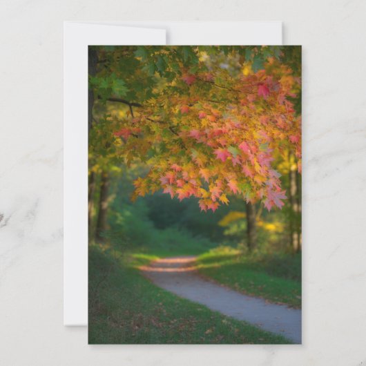 Colorful Autumn Day Wedding Celebration 招待状 (裏面)