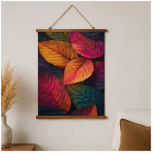 Colorful Autumn Leaves Botanical  吊り下げ型タペストリー