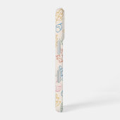 Colorful Autumn Pattern – Cozy Fall Leaves, Coffee iPhone 16ケース (右側面)
