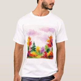 Colorful autumn scene tシャツ